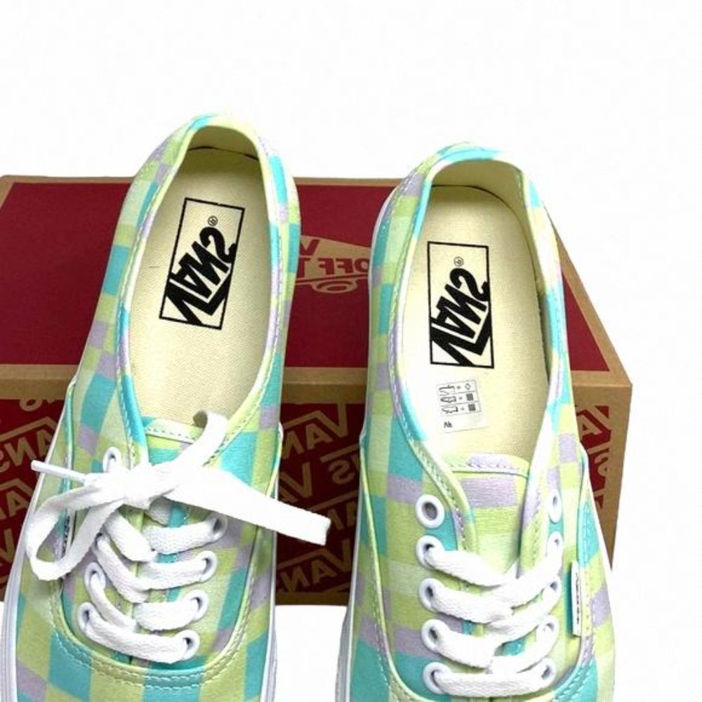 VANS Authentic Platform Shoes Pastel Picnic Canvas VN0A5KXXPP5 Size Women Multi - Picture 8 of 13